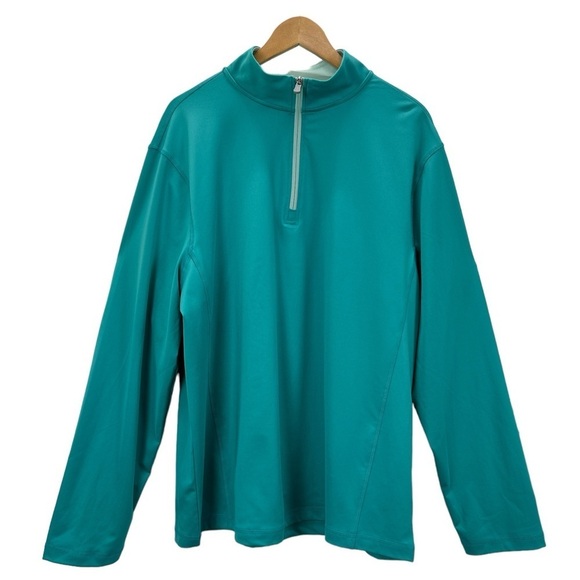 Rorie Whelan Other - Rorie Whelan Golf Quarter Zip Long Sleeve UPF Pullover Dry Wicking Aqua Teal XXL